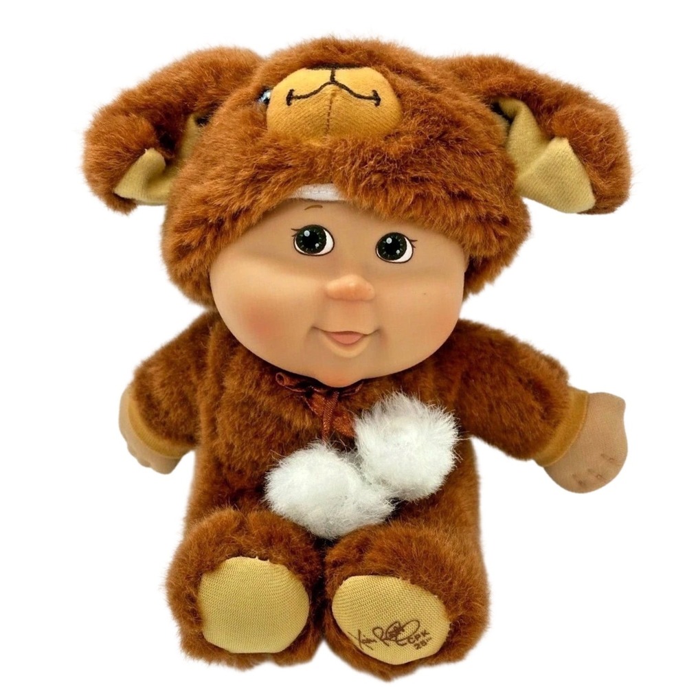 Sealed! Cabbage Patch Kids Cuties Brown Bear Plush Doll '08 Xavier Robert Mini